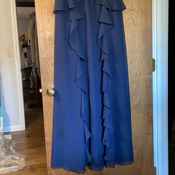 Navy beaded bodice gown - Picture 7 of 10